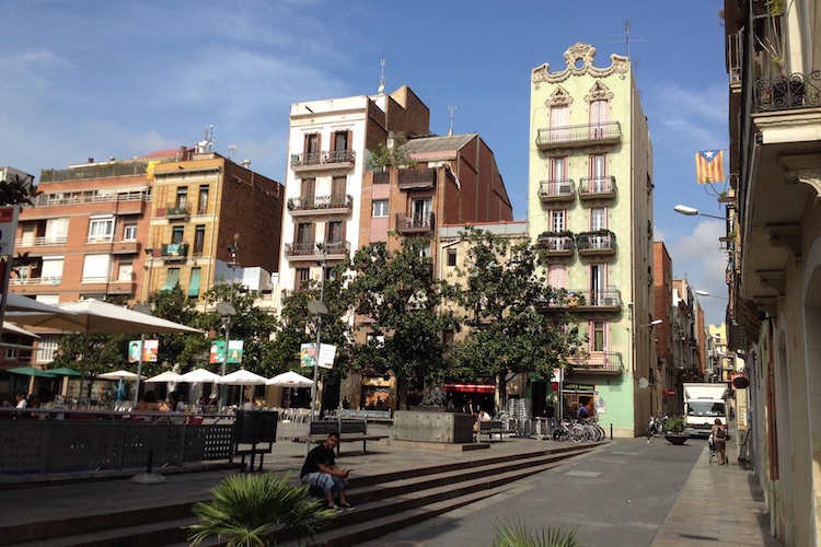 The Gracia neighborhood in Barcelona