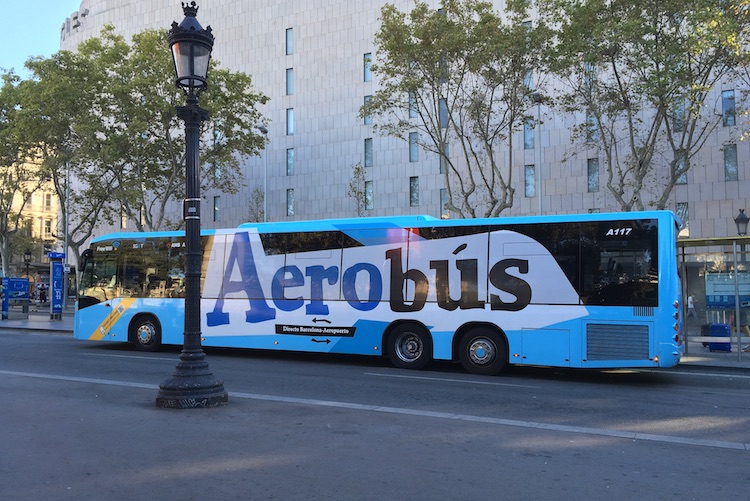 aerobus at Plaça Catalunya