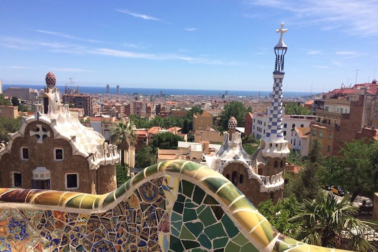 park guell sea view