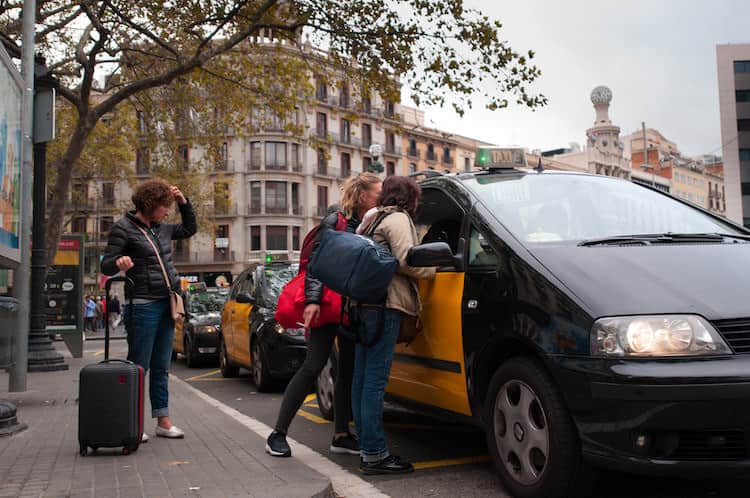 cab in Barcelona 
